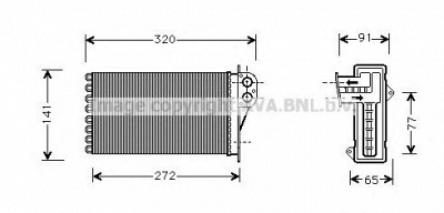 AVA QUALITY COOLING pe6356 -  Теплообменник, отопление салона